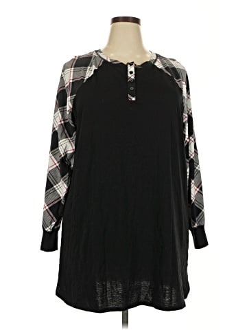 Cacique 3/4 Sleeve Henley (view 1)