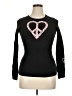 Assorted Brands Hearts Black Pullover Sweater Size XL - photo 1