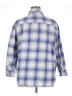 Old Navy 100% Cotton Plaid Blue 3/4 Sleeve Button-Down Shirt Size XL - photo 2