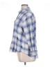 Old Navy 100% Cotton Plaid Blue 3/4 Sleeve Button-Down Shirt Size XL - photo 5