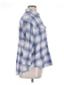 Old Navy 100% Cotton Plaid Blue 3/4 Sleeve Button-Down Shirt Size XL - photo 4