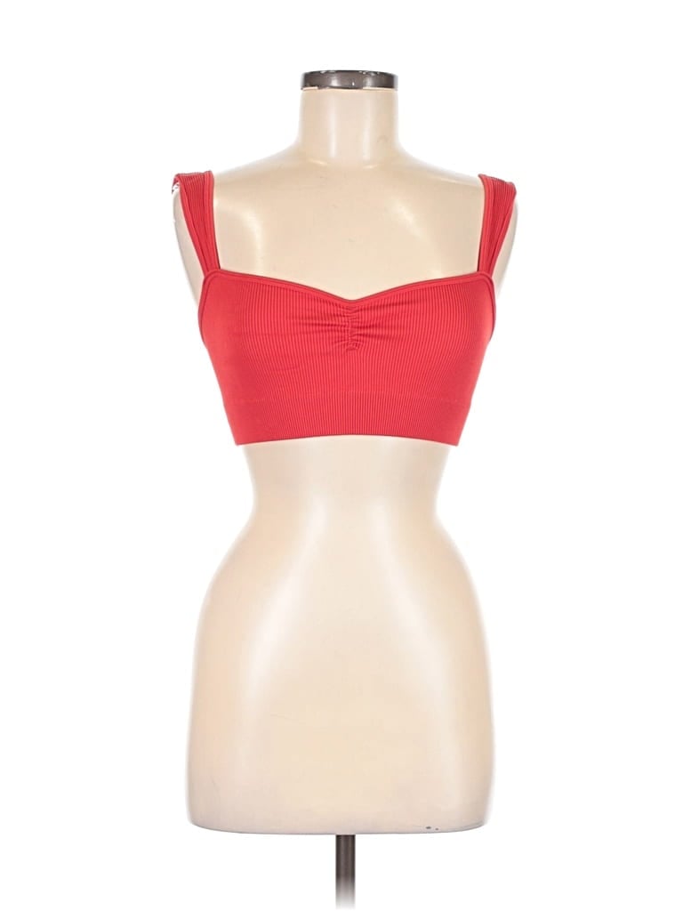 Pre-owned Out From Under Tube Top Red Strapless Neckline Tops