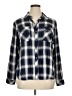 Davina Plaid Blue Long Sleeve Button-Down Shirt Size XL - photo 1