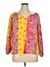 Unbranded 100% Rayon Yellow 3/4 Sleeve Blouse Size 1X - photo 1
