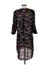 Eclair 100% Polyester Print Black Casual Dress Size L - photo 2