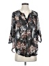 Dna Couture 100% Polyester Gray 3/4 Sleeve Blouse Size S - photo 1