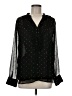 Ann Taylor Polka Dots Black Long Sleeve Blouse Size M - photo 1