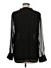 Ann Taylor Polka Dots Black Long Sleeve Blouse Size M - photo 2