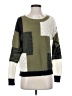 Rubbish Color Block Green Pullover Sweater Size S - photo 1