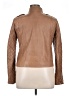 Per Se By Carlisle 100% Leather Brown Leather Jacket Size 14 - photo 2