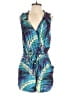 Bisou Bisou 100% Rayon Tropical Blue Romper Size M - photo 1