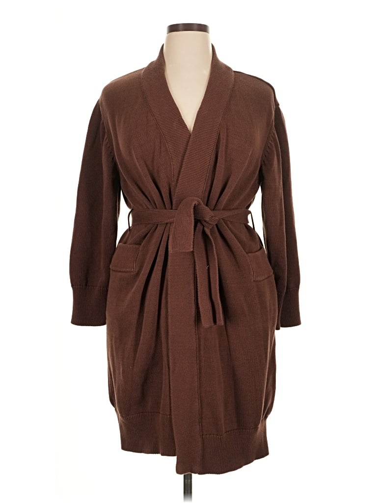 Pre-owned Julia Amory Cardigan Sweater In Brown