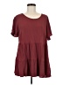 Torrid 100% Rayon Burgundy Short Sleeve Blouse Size Med Plus (00) - photo 1