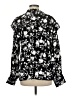 Tolani 100% Viscose Floral Black Long Sleeve Blouse Size M - photo 2