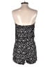 Angie 100% Rayon Graphic Black Romper Size S - photo 2