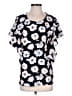 Worthington Black Short Sleeve Blouse Size M - photo 1