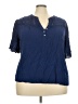Westbound 100% Rayon Blue Short Sleeve Blouse Size 3X - photo 1