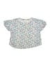 Vineyard Vines 100% Cotton Floral Blue Short Sleeve Blouse Size 10 - 12 - photo 1
