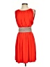 Express Color Block Orange Cocktail Dress Size S - photo 1