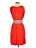 Express Color Block Orange Cocktail Dress Size S - photo 2