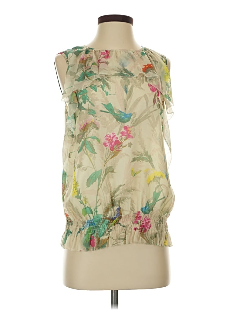 Pre-owned Ted Baker Sleeveless Blouse In White