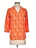 Escapada 100% Rayon Orange 3/4 Sleeve Blouse Size S - photo 1