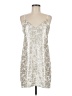 Aqua 100% Polyester Metallic Silver Cocktail Dress Size M - photo 1