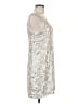 Aqua 100% Polyester Metallic Silver Cocktail Dress Size M - photo 4
