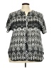 Faded Glory 100% Polyester Black Short Sleeve Blouse Size 2X - photo 1