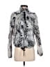 Ashley by 26 International 100% Polyester Print Silver Windbreaker Size S - photo 1