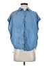Madewell 100% Cotton Blue Sleeveless Button-Down Shirt Size S - photo 1
