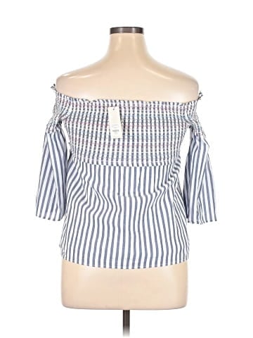 Blue Rain 3/4 Sleeve Blouse (view 2)
