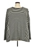 Cotton Bleu Stripes Black Pullover Sweater Size 3X - photo 1
