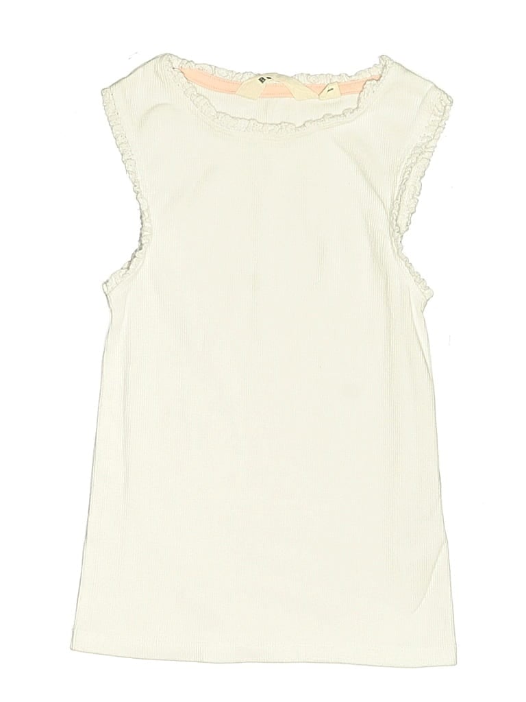 Pre-owned Mini Boden Kids' Sleeveless Blouse In White
