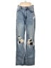 Vibrant M.I.U 100% Cotton Graphic Blue Jeans Size 5 - photo 1