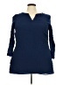 St. John's Bay Blue 3/4 Sleeve Blouse Size 3X - photo 1