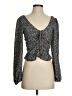 H&M 100% Polyester Polka Dots Black Long Sleeve Blouse Size XS - photo 1