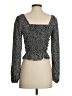 H&M 100% Polyester Polka Dots Black Long Sleeve Blouse Size XS - photo 2