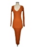 NBD Orange Casual Dress Size S - photo 1