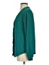 Miami 100% Polyester Teal Long Sleeve Blouse Size S - photo 5