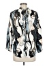 Droimp Print Silver 3/4 Sleeve Blouse Size 6 - photo 2