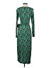 Saint + Sofia Print Green Casual Dress Size 4 - photo 2