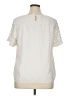 Talbots 100% Polyester Floral Ivory Short Sleeve Blouse Size XL - photo 2