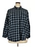 Old Navy 100% Cotton Plaid Blue 3/4 Sleeve Button-Down Shirt Size 2X - photo 1
