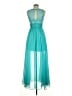Sherri Hill 100% Polyester Teal Cocktail Dress Size 6 - photo 2