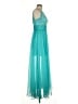 Sherri Hill 100% Polyester Teal Cocktail Dress Size 6 - photo 4