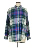Gap 100% Cotton Plaid Blue Long Sleeve Button-Down Shirt Size M - photo 1