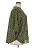 Lush 100% Polyester Animal Print Green 3/4 Sleeve Blouse Size 2X - photo 4