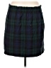 J.Crew 100% Polyester Plaid Green Casual Skirt Size 6 - photo 1