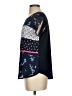 Maurices 100% Polyester Black Blue Short Sleeve Blouse Size S - photo 5